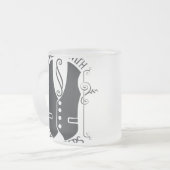Verbonden met de slagers matglas koffiemok (Voorkant links)