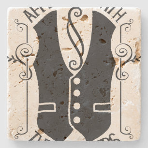 Verbonden met de slagers stenen onderzetter