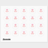 Verbonden met haar WiFi Heart Design Round Sticker (Vel)