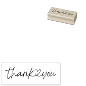 Verbonden met hart script bedankt rubberstempel (Gestempeld)