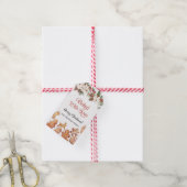 Verbonden met label van liefdescadeautjes. kerstko cadeaulabel (Met Touw)