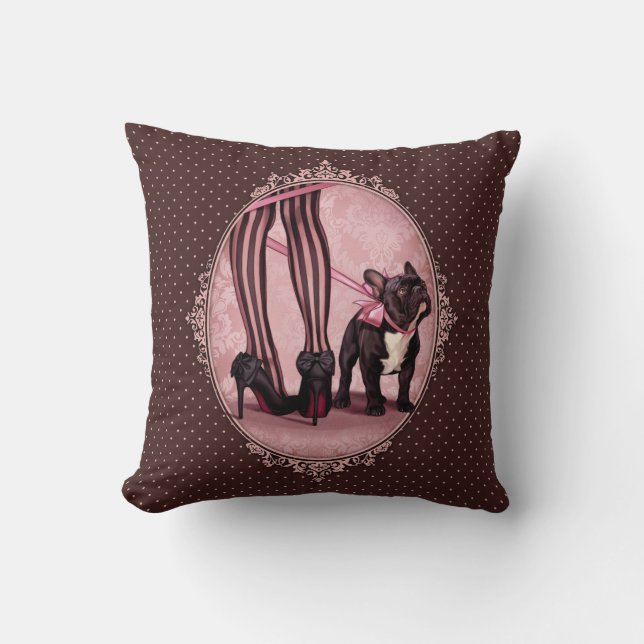 Verbonden met mijn Franse Bouledogue Kussen (Voorkant)