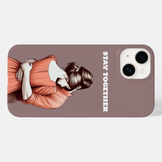 Verbonden met twee harten Blijf bij elkaar Design  Case-Mate iPhone Case (Achterkant (horizontaal))
