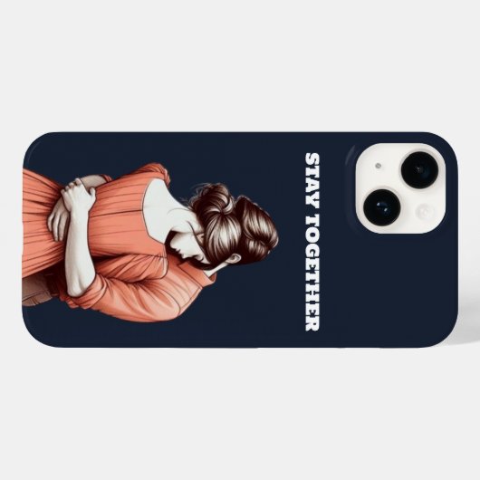 Verbonden met twee harten Blijf bij elkaar Design Case-Mate iPhone Case (Achterkant (horizontaal))