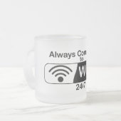 Verbonden met WiFi Matglas Koffiemok (Voorkant links)