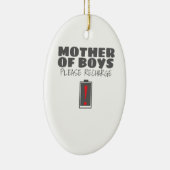 Verbonden moeder moeder jongens alsjeblieft Gift o Keramisch Ornament (Rechts)