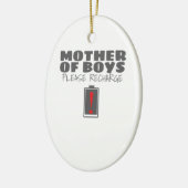 Verbonden moeder moeder jongens alsjeblieft Gift o Keramisch Ornament (Links)