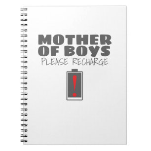 Verbonden moeder moeder jongens alsjeblieft Gift o Notitieboek