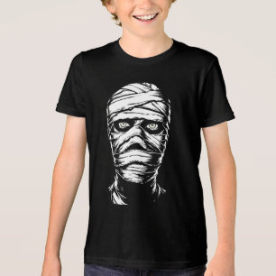 Verbonden Mummie Horror Pop Art Starende Tri-Blend Shirt