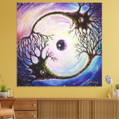 Verbonden neuronen canvas afdruk (Insitu (Woonkamer))