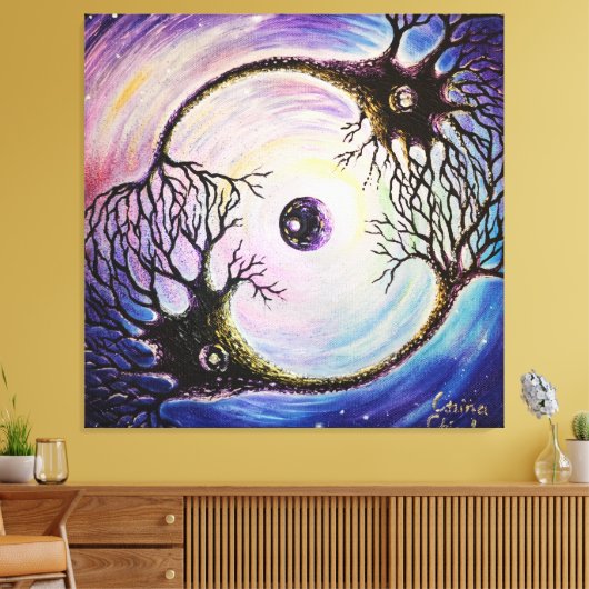 Verbonden neuronen canvas afdruk (Insitu (Woonkamer))