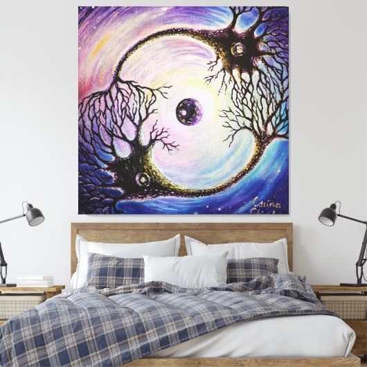 Verbonden neuronen canvas afdruk (Insitu (Slaapkamer))