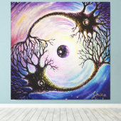 Verbonden neuronen canvas afdruk (Insitu (Houten vloer))