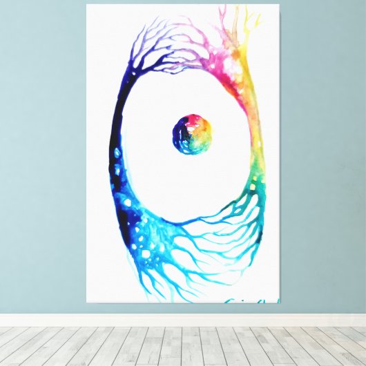 Verbonden neuronen canvas afdruk (Insitu (Houten vloer))