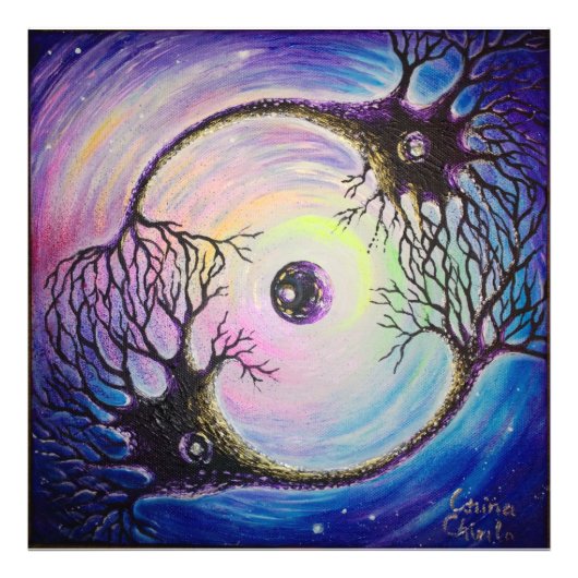 Verbonden neuronen foto afdruk (Voorkant)