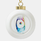 Verbonden neuronen keramische bal ornament (Voorkant)
