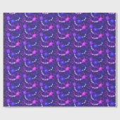 Verbonden Neuronen Neon Paars Cadeaupapier (Vlak)