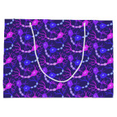 Verbonden neuronen Neon Paars Groot Cadeauzakje (Achterkant)