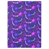 Verbonden neuronen Neon Paars Klembord (Achterkant)