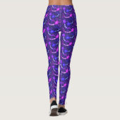 Verbonden neuronen Neon Paars Leggings (Achterkant)