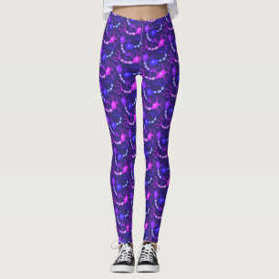 Verbonden neuronen Neon Paars Leggings