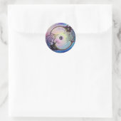 Verbonden neuronen ronde sticker (Tas)