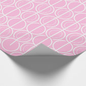 verbonden ovaalroze witte gepatterde omhulling cadeaupapier (Hoek)