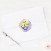 Verbonden Rainbow Mannelijke Symbolen Stickers 01 (Envelop)