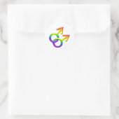 Verbonden Rainbow Mannelijke Symbolen Stickers 03 (Tas)