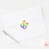 Verbonden Rainbow Mannelijke Symbolen Stickers 03 (Envelop)