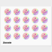 Verbonden Roze Mannelijke Symbolen Stickers 01 (Vel)