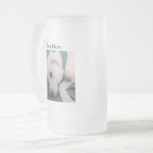 Verbonden sint-janskruid Dag hond met groen gecons Matglas Bierpul (Voorkant links)