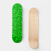Verbonden spots - Zwart op groen Skateboard (Voorkant)