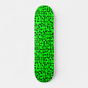 Verbonden spots - Zwart op groen Skateboard
