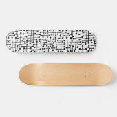 Verbonden spots - Zwart op wit Persoonlijk Skateboard (Horizontaal)