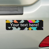 Verbonden vormen abstract ontwerp bumpersticker (Op auto)