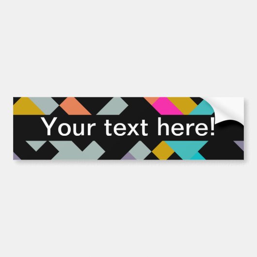 Verbonden vormen abstract ontwerp bumpersticker (Voorkant)