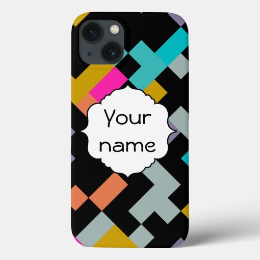 Verbonden vormen abstract ontwerp Case-Mate iPhone case (Achterkant)