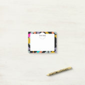 Verbonden vormen abstract ontwerp post-it® notes (Op bureau)