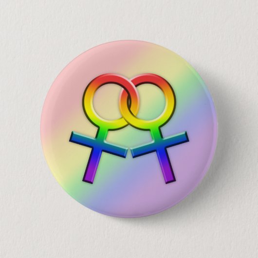 Verbonden Vrouw Symbolen voor regenboog Button 01 (Voorkant)