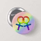 Verbonden Vrouw Symbolen voor regenboog Button 01 (Voorkant /achterkant)