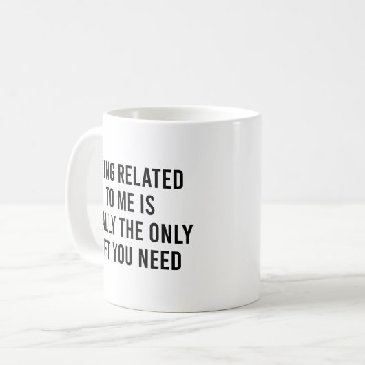 Verbonden zijn met mij is echt het enige geschenk koffiemok (Voorkant links)