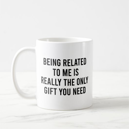 Verbonden zijn met mij is echt het enige geschenk koffiemok (Links)