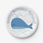 Verboren walvis papieren bordje (Voorkant)