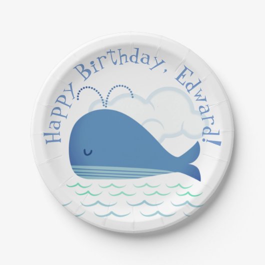 Verboren walvis papieren bordje (Voorkant)