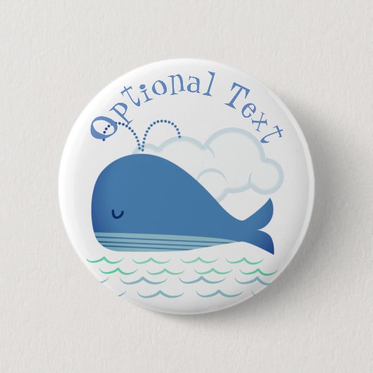 Verboren walvis ronde button 5,7 cm (Voorkant)