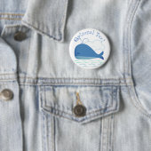Verboren walvis ronde button 5,7 cm (In situ)