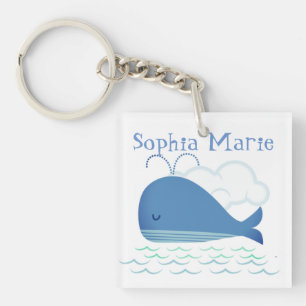 Verboren walvis sleutelhanger