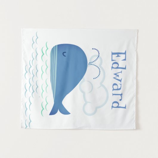 Verboren walvis wandkleed (Voorkant (horizontaal))