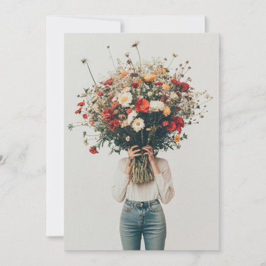 Verborgen achter de bloemen kaart (Voorkant)